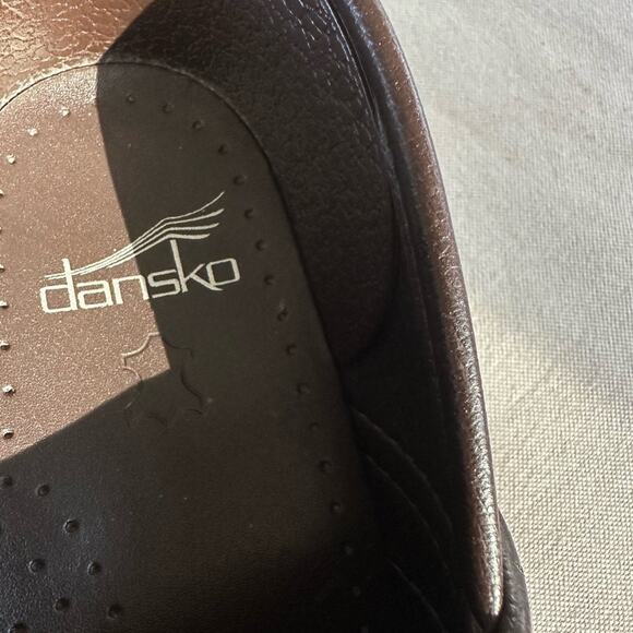 Dansko Brown Mules with Brass Buckle and Wooden Sole 38 - Picture 8 of 10